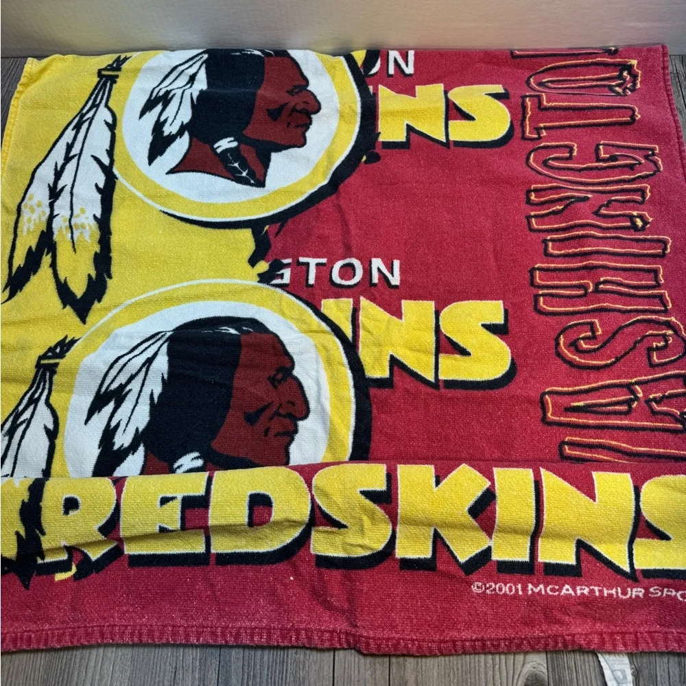 Rare Vintage 2001 McArthur Sports Washington Redskins 54”x25” Beach Towel NFL